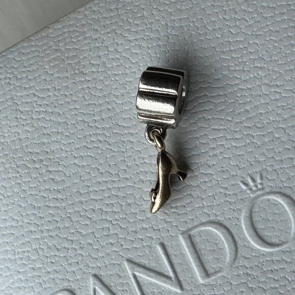Pandora Stiletto Shoe Two Tone Charm - Picture 1 of 7